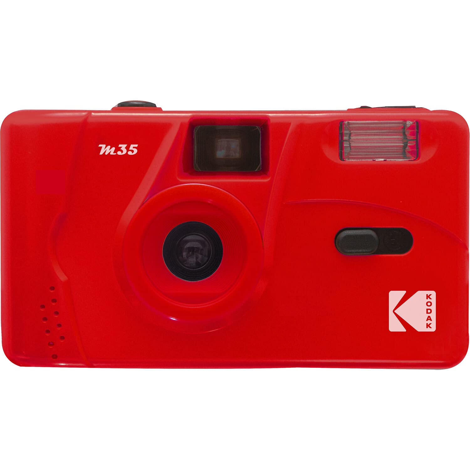 Kodak M35 35mm Film Camera (Flame Scarlet) - Focus Free, Reusable, Built in Flash, Easy to Use