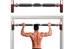 Artanchao Barre de traction de porte, barre de traction antidérapante pour entraînement à la maison, exercice, charge 300 kg, réglable 66 – 95 cm, poignées en mousse