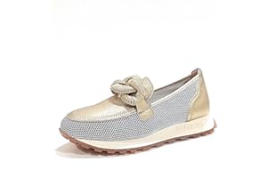 Hispanitas - HV243270 Antico - Zapato mocasín Calado, de Piel y Rejilla, con cuña, Suela de Goma, para: Mujer