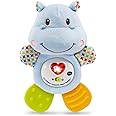 Vtech Little Friendlies Happy Hippo Teether | Teething & Sensory Toy for Babies with Sound & Music | Great For Motor Development & Suitable For Ages 3 - 12 Months (Blue)