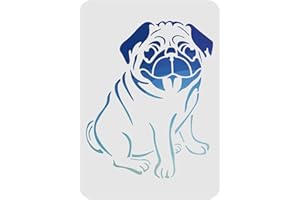 FINGERINSPIRE Schablonen für Hundezeichnungen, Kunststoff, 29,7 x 21 cm, wiederverwendbare rechteckige Schablonen für Malerei auf Holz, Boden, Fliesen, Wand und Stoff