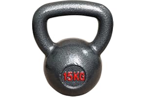 Vivol Kettlebell 15 kg żeliwny – hantle kulowe żeliwne do treningu siłowego, crossfitu i fitnessu w domu – od 6 kg do 20 kg