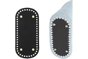 QEQSHQO Knitted Crocheted PU Bag Base Faux Leather Crochet Bag Bottom for Crochet Bag Woven Bag Shoulder Bag (30 x 10.5 cm)