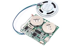 DONGKER Light Sensor Sound Module MP3 Sound Chip Module with 8MB Memory Micro USB Speaker for DIY Festival Greeting Card Creative Gifts Models Crafts