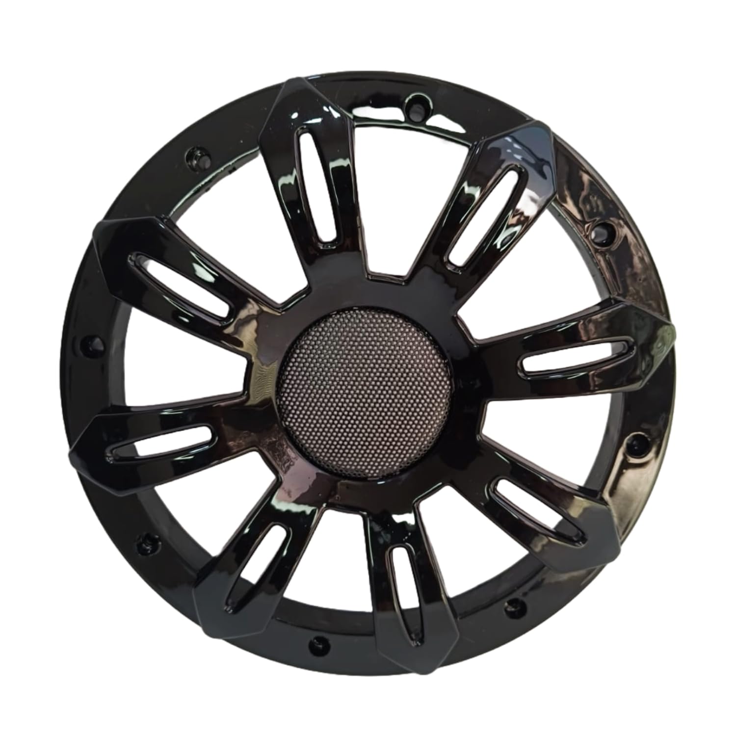 TOYOTONE High Impact ABS Plastic Fancy Hollow Mesh High Polished Subwoofer & Woofer Cabinet Grill for Car and Home Audio Systems (Suitable for 10-Inch Woofer, and Subwoofer) (Black)