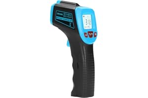 RENGU Temperature Measuring Gun, Infrared Thermometer Non Contact ABS Housing Automatic Shutdown Handheld Data Saving for Measurement (Blue)