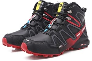 Shhyy Winter Warm Golf Shoes for Men Leather Waterproof Outdoor Snow Boots-sneakers for Outdoor and Indoor Golf Training Court Shoes