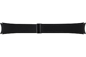 Samsung Galaxy Official D-Buckle Hybrid Eco-Leather Band (Wide, M/L) for Galaxy Watch, Black