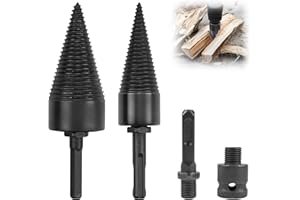 GMMG Fendeur de Buche, Fendeuse Bois Cône, 32mm 42mm Meche pour Fendre le Bois, Foret à Bois pour Fendre du Bois