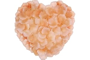 CO-RODE 1200 petali graduali di rosa champagne, fiori artificiali per matrimoni, feste, atmosfera romantica, San Valentino, anniversari