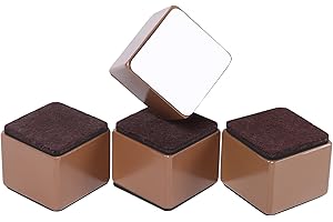 RCHYFEED Elevadores de Muebles 3,81 cm de Acero, Elevador Cama Autoadhesivos, Protege Suelos Pies de Mesa y Silla, Altura de Elevación de 38mm para Sofá y Armarios, Furniture Risers Soporte 10,000 LB