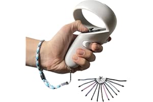 ANNRYBOR Improved Replacement Wrist Wraps for Oculus Quest 2 Gen Controller, Professional Wrist Lanyards with Resin White Stopper, Replacement Adjustable Hand Straps for Oculus Controller（Blue）