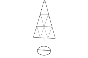 ‎SPETEBO Metall Weihnachtsbaum zum dekorieren - 61 cm - Deko Tannenbaum mit 6 Haken schwarz - Metallbaum für Zierschmuck