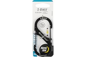 Nite Ize Uniseks LSB4-01-R3 Karabińczyk Slidelock, Czarny, rozmiar 4