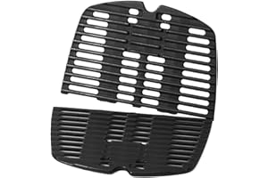 FIRXZYMZ 32cm x 21.6cm Gusseisen Grillroste für Weber Q100, Q1000, Q120, Q1200, Q140, Q1400 Gasgrill，7644 7582 Ersatzteile Gusseisen Grillplatten für Weber Baby Q Gasgrill