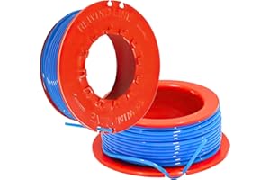 QKEINV 2Pcs Strimmer Spool Replacement, Strimmer Wire for Flymo Mini Trim, Strimmers Line & Spool Compatible for McCulloch MT21 Spare Part FLY031 5131106090 599431890,Trimmer Line Replacement