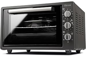Girmi FE37 Grancotto Forno Elettrico Ventilato, 300°C, 37 Litri, Griglia Inox, Timer 90 minuti, 1500 W, Termostato regolabile, Funzione di cottura, Base, Grill, Combinata, Accessori inclusi