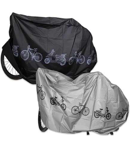 Lot De 2 Housses De Protection Pour Vélo – EVA Imperméable, Anti-UV, Tailles 200x110 Cm, Compatible VTT Et Route, Avec Fermeture Velcro, Pour Intérieur Ou Extérieur