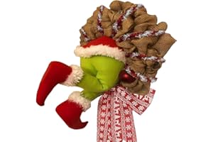 GMWD Jak złodziej Boże Narodzenie ukradł girlandę z Juty Boże Narodzenie, znakomity girlanda Świętego Mikołaja, zabawne ozdoby świąteczne girlandy do okna ściany w salonie