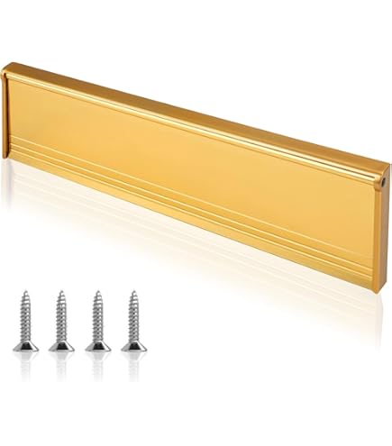 POLISHED BRASS -Front Door Internal External Letter Box Postal Plate - View #9