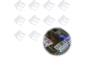 OUDQFCJ 10 Clips Transparentes para Acuario, Clip Cubierta de Vidrio, Tanque de Peces Tapa de Vidrio Soporte, Acrílicos Universales para Acuarios sin Marco