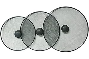PEBBLE HUG Frying Pan Cover Splatter, Kitchen Frying Pan Splatter, Fine Mesh Splatter Screen, Kitchen Accessories for Frying and Cooking, Easy To Clean Pack of 3