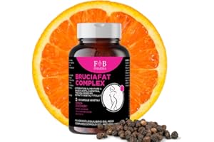 F B PHARMA Brucia Grassi Potente e Veloce - Termogenico Dimagrante Forte Donna e Uomo - 120 Capsule | GARCINIA CAMBOGIA + L CARNITINA + FOSKOLINA + PIPER NIGRUM + CROMO PICOLINATO + ARANCIAO AMARO
