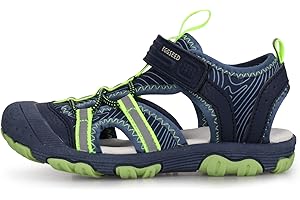 Eggseed Boys Sandals Non-Slip Walking Hiking Sandals Closed Toe Summer Shoes for Toddler/Little Kids Size 5.5UK(22EU)-2UK(34EU)