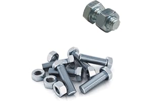 BUD - Scaffale in metallo COMPONIBILE varie misure e portate tipo pesante con rinforzo (Kit 20 bulloni con dado M8x12)