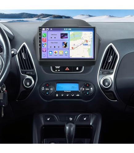 SXAUTO[Ingebouwde DAB]Android 14 IPS autoradio voor Hyundai IX35 (2010-2017) - Draadloos CarPlay/Android Auto - LED Camera MIC - 4G 64G - 10.1 Inch 2 Din - AHD Stuurwiel 360-CAM Fast-boot WIFI DSP
