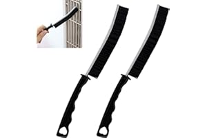 QIANFENSHI 2Pcs épaissi Brosse Nettoyage Salle de Bain,Brosse de Nettoyage des Interstices,Brosse Joint,Brosse Menage,Brosse a Joint Carrelage,Brosse Nettoyante Salle de Bain,Noir (Édition Améliorée)