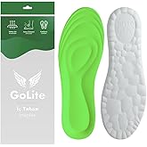 GoLite Ortopedik Tabanlık, Yumuşak Masaj Etkili, Spor Ayakkabı İ&ccedil;in, Topuk Dikeni Desteği, Nefes Alabilen Kumaş, M48 (Yeşil, 
