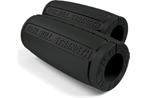Iron Bull Strength Alpha Grips 2.0 - Extreme Arm Blaster - Best Dumbbell and Barbell Thick Bar Adapter