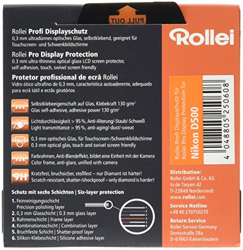 Rollei Protecteur d cran pour Nikon D500 - R sistant aux rayures incassable r sistant aux chocs seul le diamant est plus r sistant - Transparent Rollei Protecteur d cran pour Nikon D500 - R sistant aux rayures incassable r sistant aux chocs seul le diamant est plus r sistant - Transparent