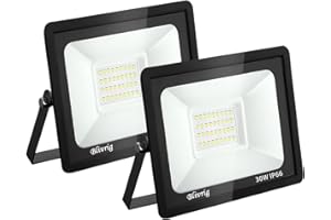‎BLIVRIG Blivrig LED Strahler Außen 30W 2 Stück, LED Strahler Flutlicht 30W, 3000LM Superhell Außenstrahler 3500K Warmweiß Fluter Flutlicht IP66 Wasserdicht Aussenstrahler, Außenlampe Hinterhof, Garage, Flur