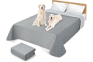 GYURO 100% wasserdichte Hundedecke-Beidseitig verfügbar und weich Hundematte für großeund kleine Hunde,Schutz für Sofa & Bett& Auto - in der Waschmaschine waschbar (Grau, 157 * 208CM)