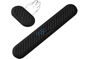 EGOSKY Handballenauflage Tastatur und Maus, Handgelenkauflage Tastatur mit PU Leder und Memory Schaum, Wrist Rest, Ergonomisches Handauflage Tastatur für Büro und Spiele, Schwarz