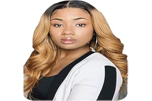 YesJYas Glueless Wig Human Hair Perruque Femme Naturelle Brésilien 4x4 Free Part Lace Closure Wig Body Wave Wig Pre Plucked Ombre Blonde Wig With Baby Hair 1B/27 Couleur 26 Pouces