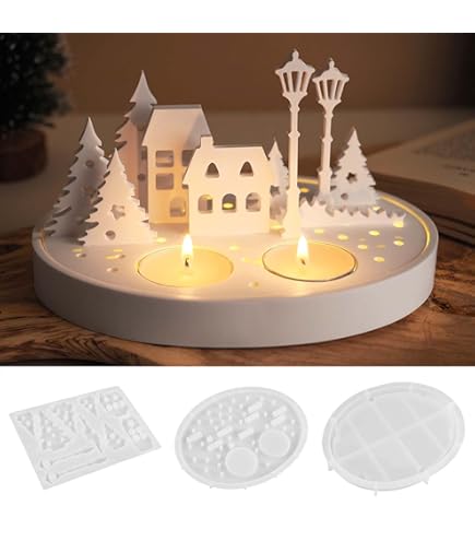 Siliconen mallen Mallen Huis, 7 Stukken Siliconen Vorm Boom Met Base, Siliconen Gipsplaatvorm Kaarsenhouder Gipsplaat Voor Gieten, Lente Voor Ambachten Siliconen mallen Mallen Huis, 7 Stukken Siliconen Vorm Boom Met Base, Siliconen Gipsplaatvorm Kaarsenhouder Gipsplaat Voor Gieten, Lente Voor Ambachten