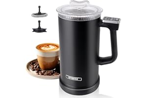 UPOHYEE Milchaufschäumer Induktion 500W Milchschäumer Elektrisch Mit 4Modi Elektrischer Milchaufschäumer Mit Überhitzungsschutz Milk Frother Geeignet Für Heißen Und Kalten Milchschaum, Heiße Schokolade