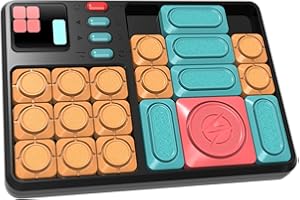 GRIXZ Super Slide Puzzle Juego de Pensamiento, Deslizador Magnético Puzle de Entrenamiento Cerebral con Más de 500 Niveles, Juegos Electrónicos Portátiles, Entrenamiento Lógico Klotski Juguete de Viaje para