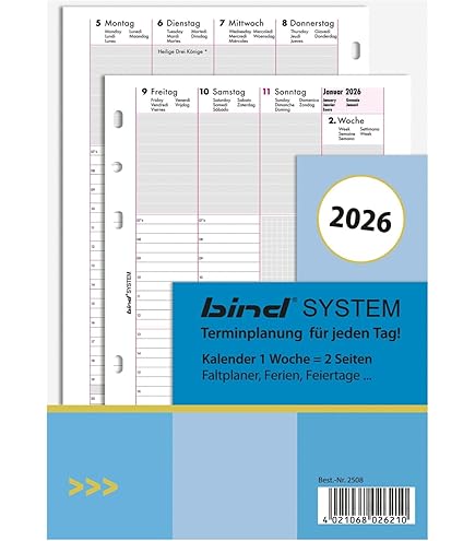 B260220 - Calendrier A6 - Année 2020, 1 semaine sur 2 pages, agenda
