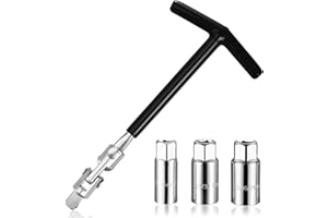 BIEMIAN Zündkerzenschlüssel Satz, 16/18/21mm Universal Flexibel Zündkerzenschlüssel Set, T-Griff Zündkerzen Steckschlüssel Satz, Zündkerzenschlüssel für Auto Motorrad Zündkerzen Entferner Schraubenschlüssel