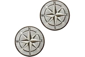TUYATEZHI 2 Stück Kompass Lustiger Flagge Patch Stickerei Compass Taktische Abzeichen Aufnäher mit Stickerei Militär Patch Applikation für Kleidung Rucksäcke Jacke Jeans Taschen Weste