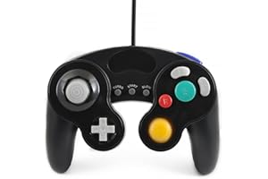 QUMOX Joypad Gamepad Noir Filaire Classique pour ND GC & Wii (Fonction Lente Turbo)