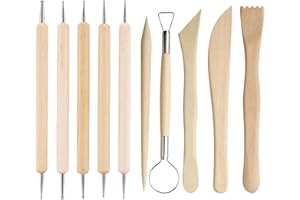 BFUZXY 10 Stück Modellierwerkzeugset,Töpferwerkzeug,Sculpting Tools,Polymer Clay,Ton Werkzeug für Profis und Anfänger,Clay Tools Kit für Modellierung,Schnitzen,DIY-Handwerk & Künstlerische Modellier Masse