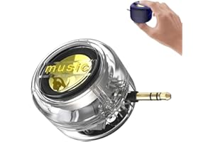 MCILUYAIIO Portable 5X Speaker Amplifier–Plug & Play for Music/Calls, Portable Mobile Phones Sound Amplifier, Compact Sound Enhancer for Parties/Meetings/Car, Mini Convenient Speaker (Clear 3.5mm)