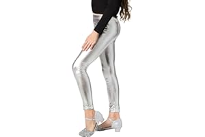 Adorel Mädchen Leggings Glänzend Metallisch Disco Hosen