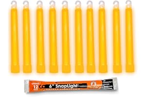 Cyalume-9-08005 SnapLight Orange Glow Sticks – 6 Inch Industrial Grade, Ultra Bright Light Sticks with 12 Hour Duration (Pack of 10)