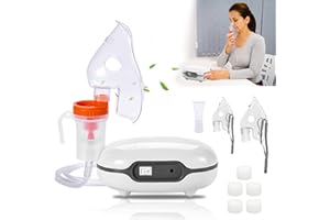 HILEYOLLA Nebulizador Portátil para Niños y Adultos, Aerosol Inhalador Ultrasónico Silencioso Enfermedades Respiratorias Efectivas Tratamiento de Enfermedades Respiratorias Asma Resfriado, Tos